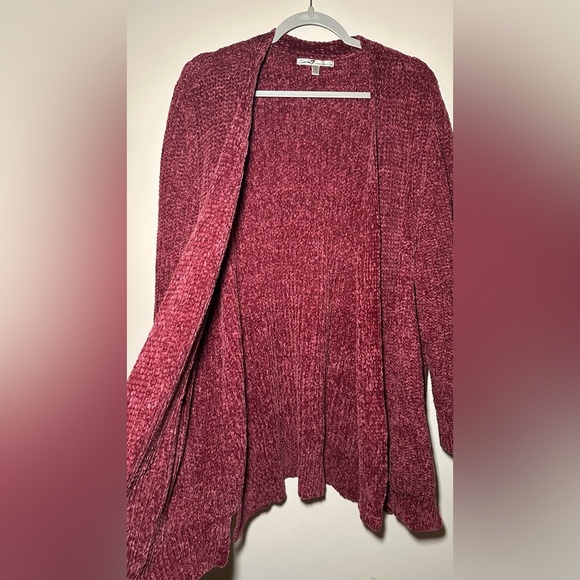 Seven7 Women's Burgundy Grannycore Open Front Cardigan Size XXL - Picture 6 of 14